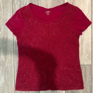 Loft lace front tee